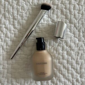 Haus Labs Foundation and brush